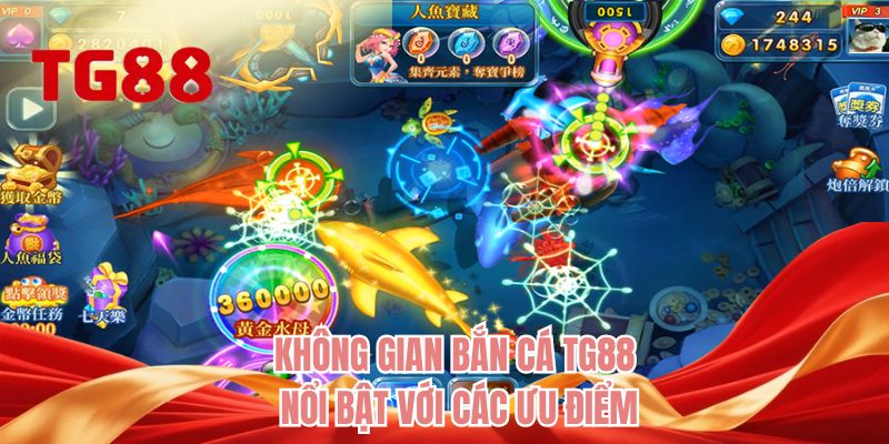 Không gian bắn cá TG88 nổi bật với các ưu điểm 